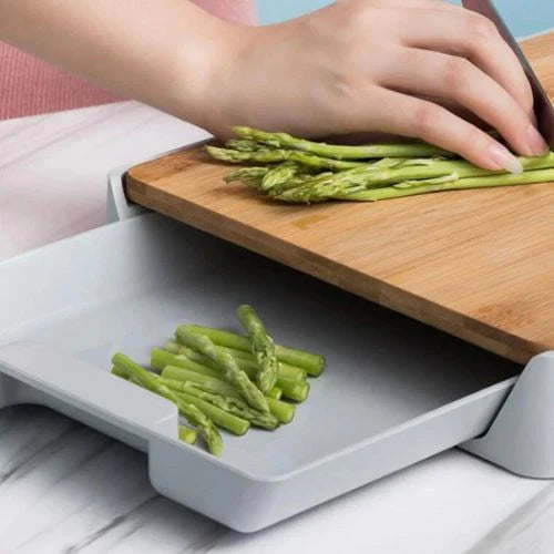 Planche à Découper avec Tiroir Pratique