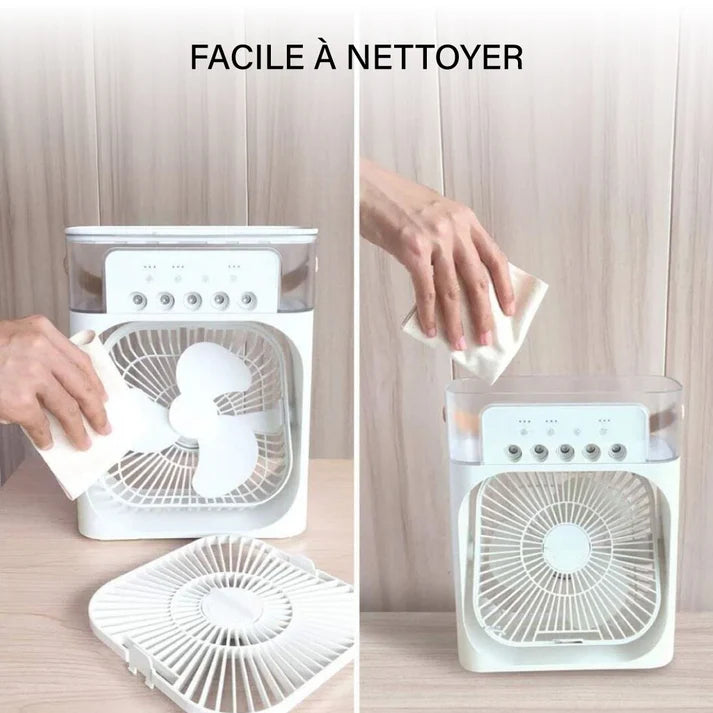 Ventilateur Rechargeable avec Refroidissement d’Air