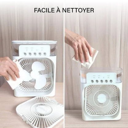 Ventilateur Rechargeable avec Refroidissement d’Air
