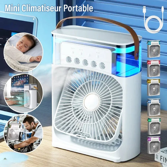 Ventilateur Rechargeable avec Refroidissement d’Air