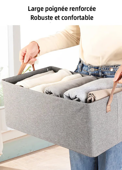 Boîte de rangement pliable avec couvercle transparent