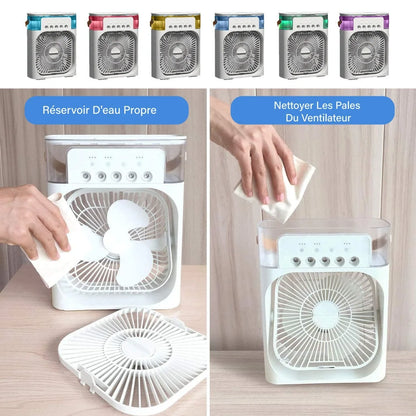 Ventilateur Rechargeable avec Refroidissement d’Air
