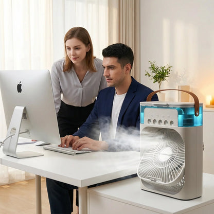 Ventilateur Rechargeable avec Refroidissement d’Air