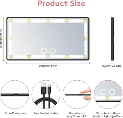Miroir LED pare-soleil voiture