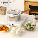 Kit de cuisson 4 en 1 en acier inoxydable – Friture, ébullition, vapeur et cuisson