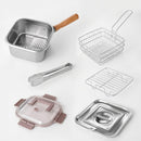 Kit de cuisson 4 en 1 en acier inoxydable – Friture, ébullition, vapeur et cuisson