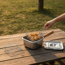 Kit de cuisson 4 en 1 en acier inoxydable – Friture, ébullition, vapeur et cuisson