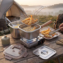 Kit de cuisson 4 en 1 en acier inoxydable – Friture, ébullition, vapeur et cuisson