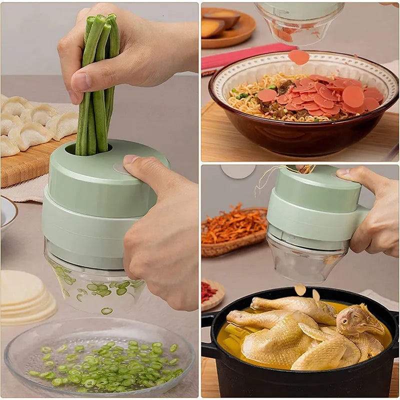 Coupe-légumes électrique 4 en 1