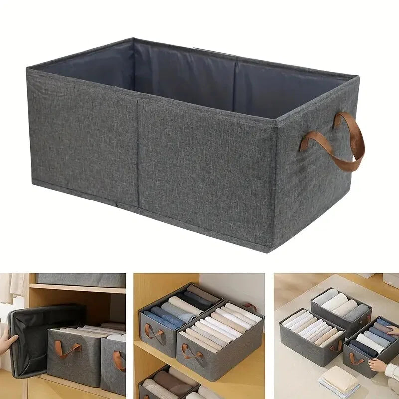 Boîte de rangement pliable avec couvercle transparent