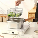 Kit de cuisson 4 en 1 en acier inoxydable – Friture, ébullition, vapeur et cuisson
