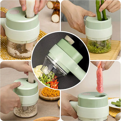 Coupe-légumes électrique 4 en 1