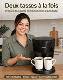 Machine à Café Filtre 2 Tasses SONIFER SF-3592