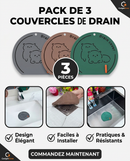 3 Couvercle de Drain Décoratif
