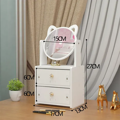 Boîte de Rangement Bijoux avec Miroir