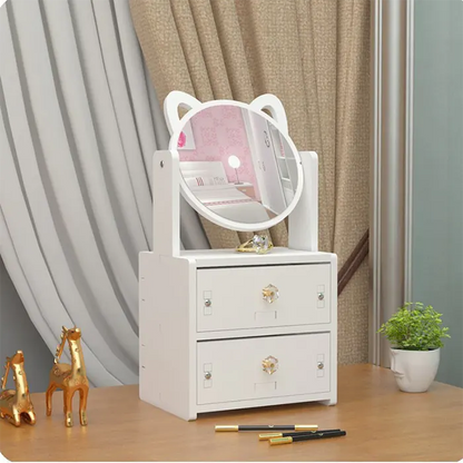 Boîte de Rangement Bijoux avec Miroir