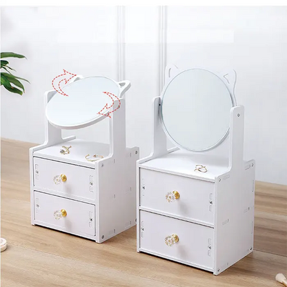 Boîte de Rangement Bijoux avec Miroir