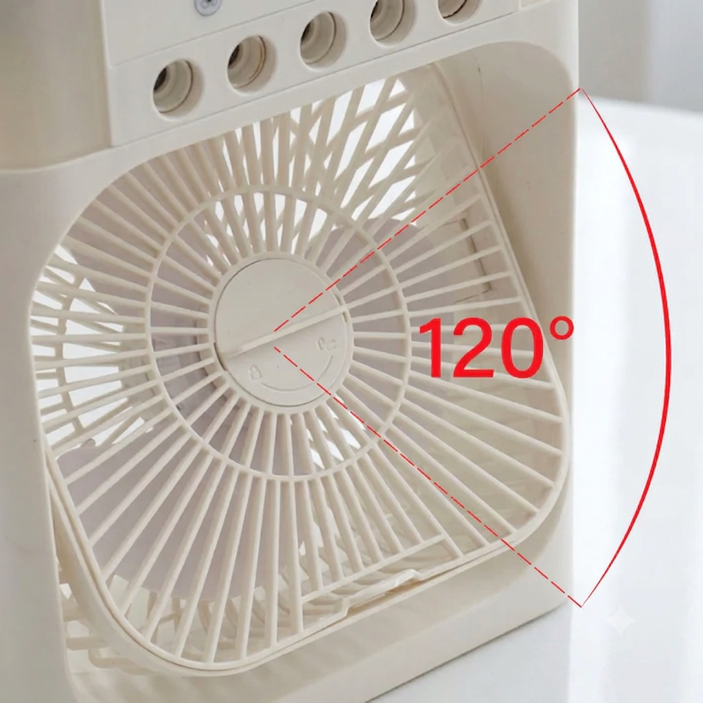 Ventilateur Rechargeable avec Refroidissement d’Air
