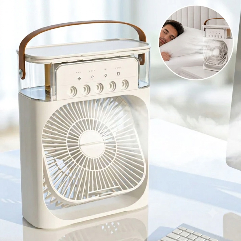 Ventilateur Rechargeable avec Refroidissement d’Air