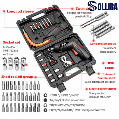 Tournevis Électrique Sans Fil – Kit Complet Multifonction
