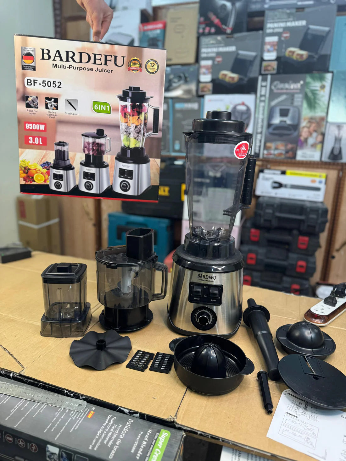 Blender Multifonction 6 en 1 BARDEFU BF-5012