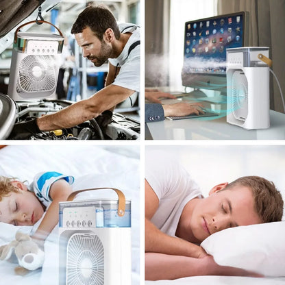 Ventilateur Rechargeable avec Refroidissement d’Air