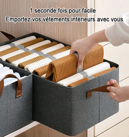 Boîte de rangement pliable avec couvercle transparent