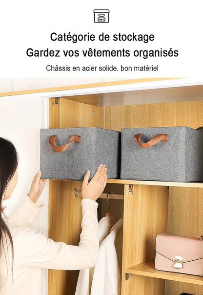 Boîte de rangement pliable avec couvercle transparent