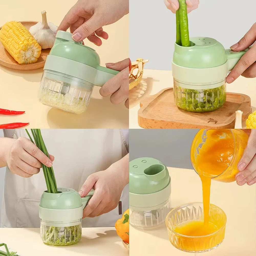 Coupe-légumes électrique 4 en 1
