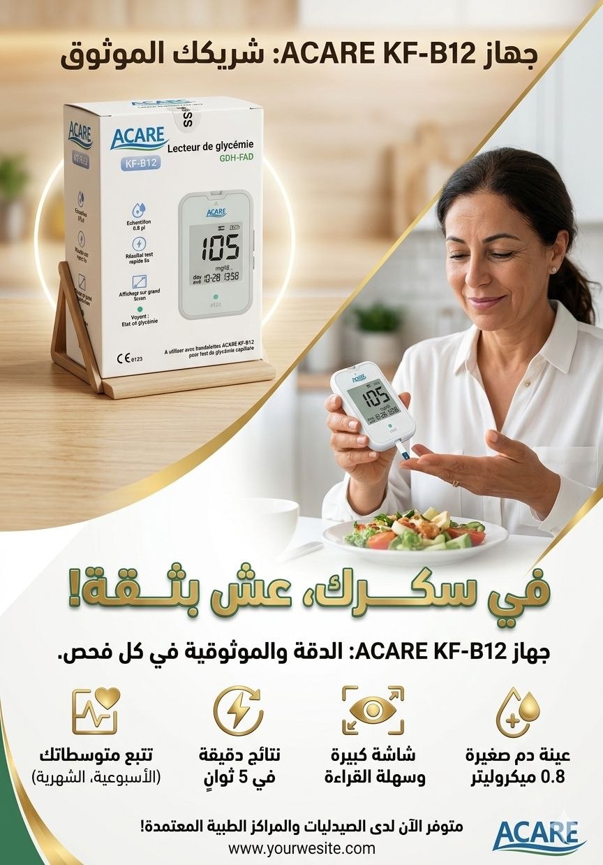 Lecteur de Glycémie ACARE KF-B12 – Précision & Fiabilité