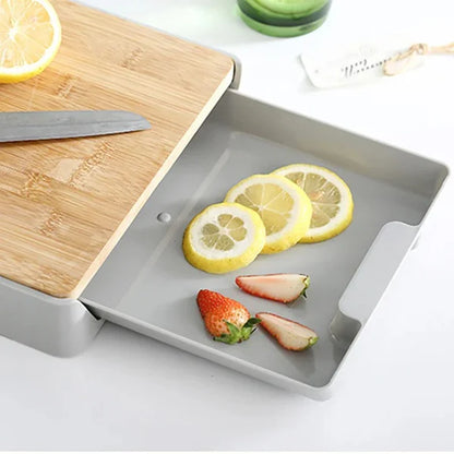 Planche à Découper avec Tiroir Pratique